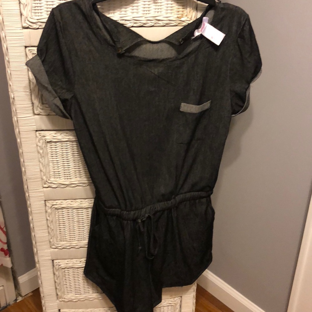 Faux denim romper size medium